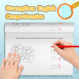 Printed early math activity book for shape groups totals and observation