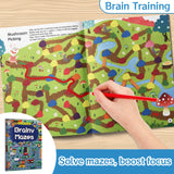 Kids Maze Activity Book, Brainy Mazes, Children’s Puzzle Adventure Book for Problem-Solving, Focus, and Visual Thinking Skills