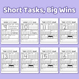 Printed ABC and number worksheets for preschool