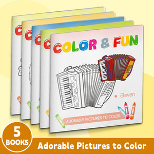 Color7&Fun – Coloring Book Series Vol. 11–15: Fun English Learning Through Art for Kids (Set of 5 Books)