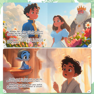 Paired Mounting-Bilingual Tales: Aladdin and the Magic Lamp – English & Spanish Storybook