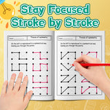 Printed activity book for pencil control visual thinking and pattern awareness
