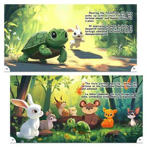 Bilingual Tales: The Tortoise and the Hare Race – English & Spanish Storybook