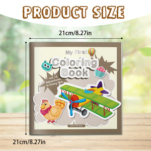 Preschool Coloring and Dot to Dot Activity Book for Kids, My First Drawing Practice Book for Early Learning, Creativity, Focus, and Fine Motor Skills