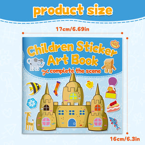 Kids Complete the Scene Sticker Book, Art and Matching Activity Book with Creative Play, Visual Learning, Fine Motor Development, and Preschool Fun