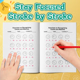 Printed early math activity book for clock faces time words and routines