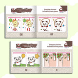 Printed puzzle book for observation practice, concentration, and attention to detail