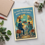 Le Tour du Monde en Quatre-Vingts Jours French Edition by Jules Verne product image 6 showing printed book details for screen-free reading and learning