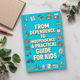 From Dependence to Independence for Kids product image 7 showing printed book details for screen-free reading and learning