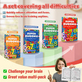 Super Sudoku Daily Challenges: 4-Level Set product image 7 showing printed book details for screen-free reading and learning
