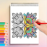 Printed relaxing pattern coloring book with 60 pages