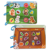 Hands-on animal activity book with removable pieces