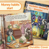 Printed kids money safety book for unrealistic promises and better financial choices