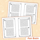 Beginner maze workbook with 21 cm by 27.6 cm product size