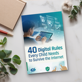 40 Digital Rules for Kids Internet Safety product image 7 showing printed book details for screen-free reading and learning