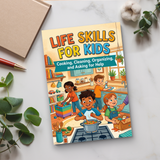 Life Skills for Kids Cooking Cleaning and Asking for Help product image 7 showing printed book details for screen-free reading and learning