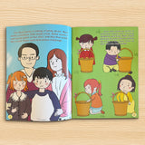 Printed sticker activity book for visual matching and vocabulary