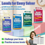 Brainy Sudoku Daily Brain Boost Set product image 7 showing printed book details for screen-free reading and learning
