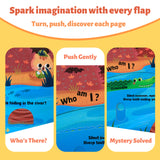 Printed wild animal book for fine motor skills and first nature discovery