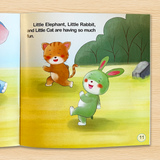 Printed preschool sticker book for social-emotional learning and fine motor skills