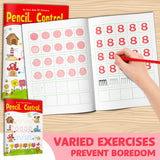 Printed pattern tracing workbook for pencil control and fine motor skills