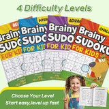 Brainy Sudoku for Kids: 4-Level Logic Books product image 7 showing printed book details for screen-free reading and learning