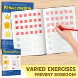 Printed pencil control workbook for beginner pattern activities