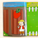 Printed preschool observation and logic book with creative sticker play