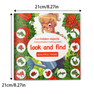 Beauty themed hidden objects activity book for concentration and observation skills