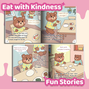 Kids daily routine picture book for table manners and mealtime behavior