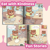 Kids daily routine picture book for table manners and mealtime behavior