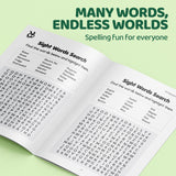 Printed hidden words activity book for vocabulary and spelling practice