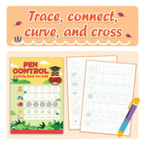 Printed preschool tracing patterns workbook for fine motor skills and handwriting readiness