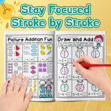 Printed early math activity book for number recognition and problem solving