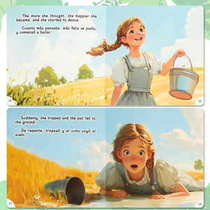 Paired Mounting-Bilingual Tales: The Milkmaid and Her Pail – English & Spanish Storybook