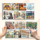 Printed educational picture book with colorful festival and holiday illustrations