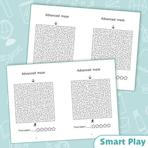 Complex waterfront maze pages for ages 9 to 12