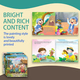 Children's 5-book story set with Happy Hans, Three Little Pigs, Turnip, Bunny, and Match Girl