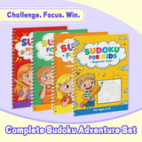 Sudoku for Kids Workbook , 4-Level Logic Puzzle Collection for Ages 3–12+, Beginner to Challenge Sudoku Practice, Number Reasoning, Focus Training, Problem-Solving, and Brain-Building Fun
