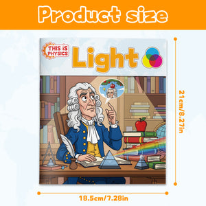 Children's physics science book about light, color, and reflection