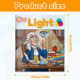 Children's physics science book about light, color, and reflection