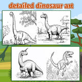 Printed kids dino coloring book for creative play and drawing fun