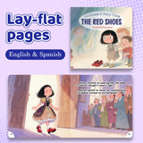 The Red Shoes Bilingual Fairy Tale Book, English and Spanish Storybook for Kids, Andersen Classic Picture Book for Early Reading, Language Learning and Bedtime Reading