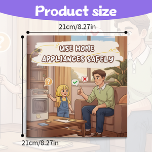Children's safety learning book about home appliance rules and household awareness