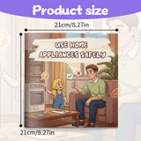Children's safety learning book about home appliance rules and household awareness