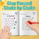 Printed early reading activity book for word recognition writing and handwriting