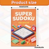 Super Sudoku Puzzle Books: Number Grid Logic Set product image 6 showing printed book details for screen-free reading and learning