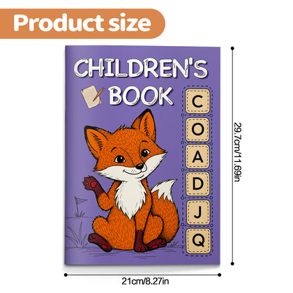 Kids alphabet book with picture cues and sound prompts