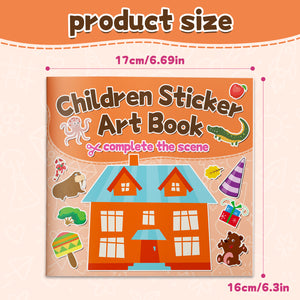 Little Hands Sticker Art Book for Kids, Complete the Scene and Match the Picture Activity Book with Fine Motor Practice and Early Creative Learning