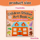 Home scene sticker pages with picture matching activities